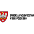 Herb samorządu województwa wielkopolskiego oraz napis: "samorząd województwa wielkopolskiego".