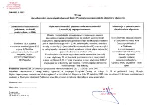 wykaz nieruchomości przeznaczonych do oddania w użyczenie