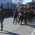 Na zdjęciu żołnierze podczas przemarszu na Placu Marszałka Józefa Piłsudskiego.