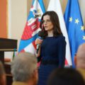 Na zdjęciu wojewoda Agata Sobczyk podczas przemowy.