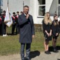 Na fotografii wójt przemawia podczas uroczystości.