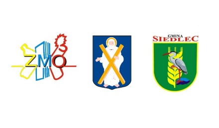 Grafika zawiera logo ZMO, herb gminy Przemęt oraz herb gminy Siedlec.